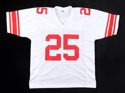 Deonte Banks Signed New York Custom Autographed Football White Jersey (PIA/JSA)