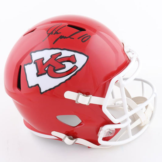 Isiah Pacheco Kansas City Full Size Red Speed Football Helmet (JSA)