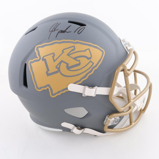Isiah Pacheco Kansas City Full Size Slate Speed Football Helmet (JSA)