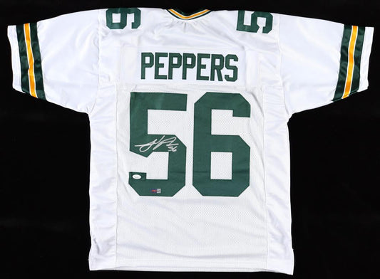 Julius Peppers Signed Green Bay Custom Autographed White Football Jersey