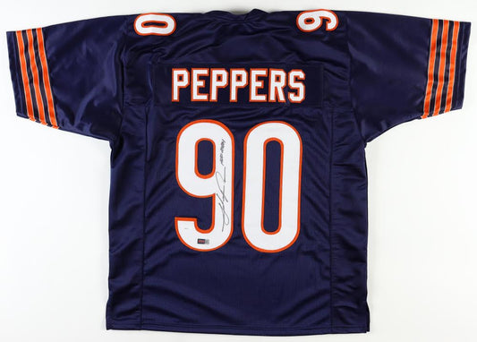 Julius Peppers Signed Chicago Custom Autographed Blur Football Jersey