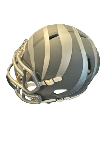 Ja’Marr Chase Cincinnati Slate Mini Football Helmet (JSA & PIA)