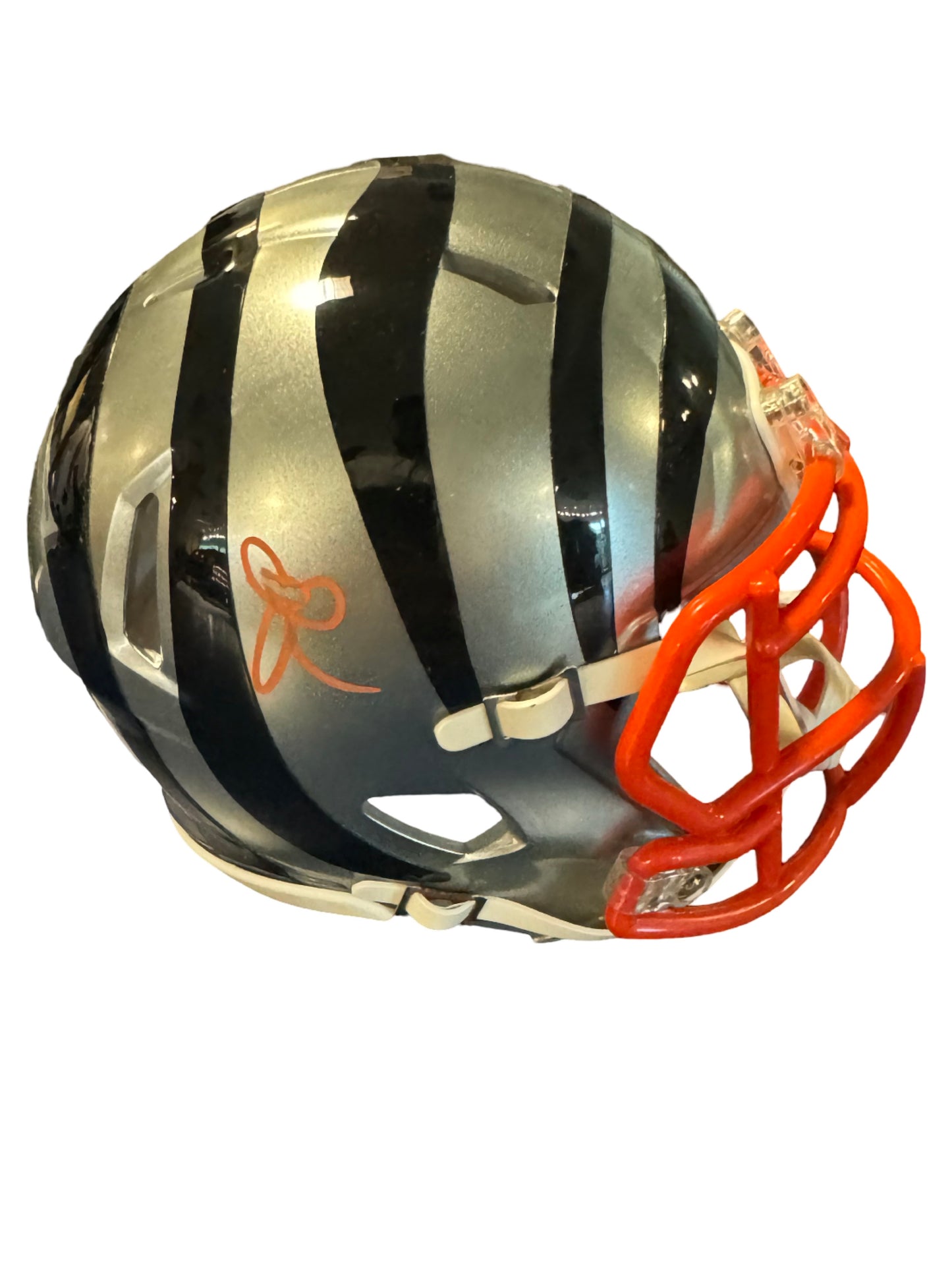 Ja’Marr Chase Cincinnati Flash Mini Football Helmet (JSA & PIA)