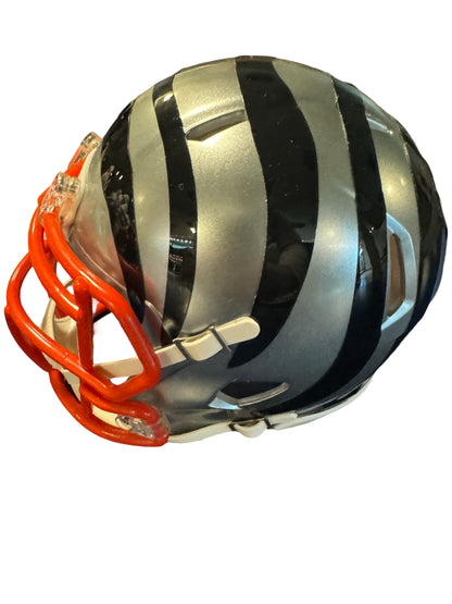 Ja’Marr Chase Cincinnati Flash Mini Football Helmet (JSA & PIA)