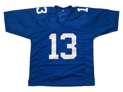 Jalin Hyatt Custom New York Autographed Football Blue Jersey (JSA & PIA)