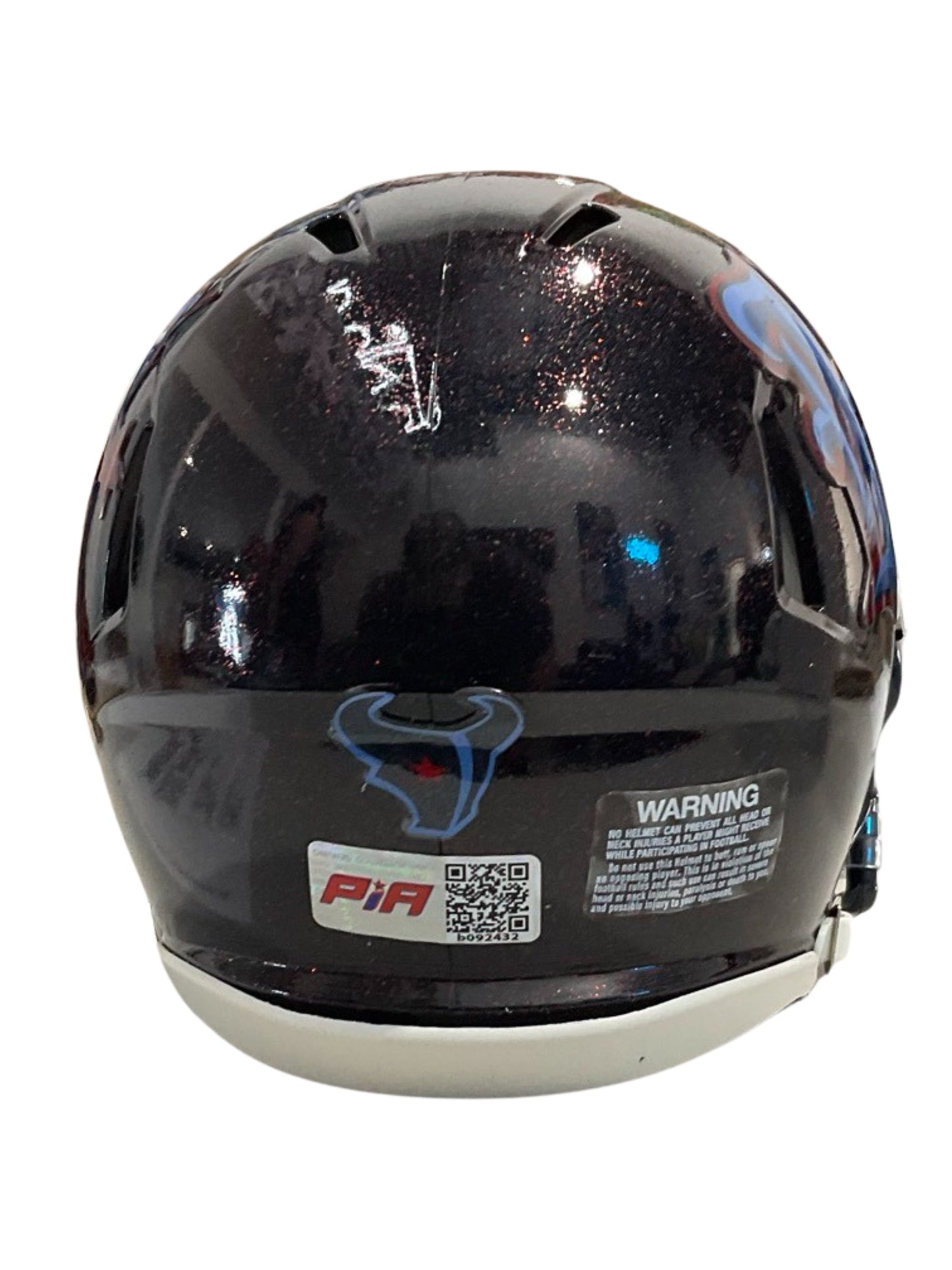 Tank Dell Houston Signed Mini Football Helmet H-Town (PIA)
