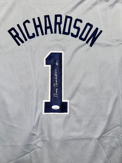 Bobby Richardson Signed Custom New York Autographed Baseball Jersey (JSA)