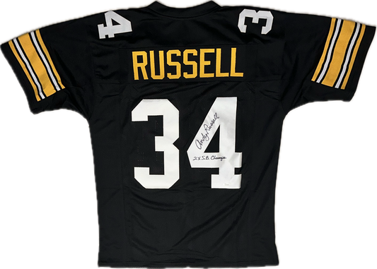 Andy Russell Custom Pittsburgh Autographed Football Jersey (PIA/JSA)