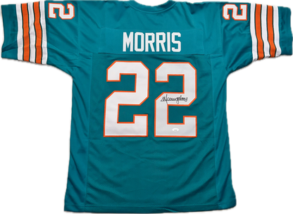 Mercury Morris Custom Miami Autographed Football Jersey (PIA/JSA)