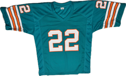Mercury Morris Custom Miami Autographed Football Jersey (PIA/JSA)