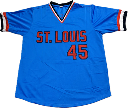Bob Gibson Signed Custom St. Louis Autographed Baseball Jersey (JSA)