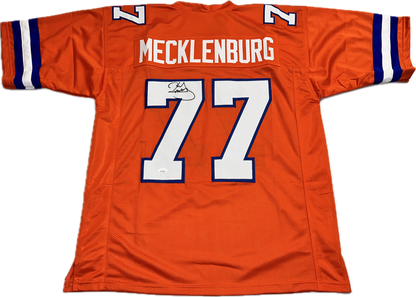 Karl Mecklenburg Custom Denver Autographed Football Jersey (PIA/JSA)