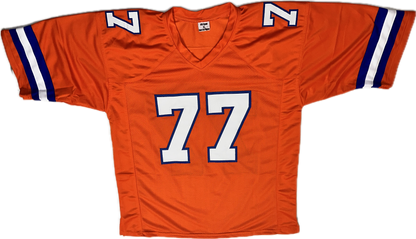 Karl Mecklenburg Custom Denver Autographed Football Jersey (PIA/JSA)