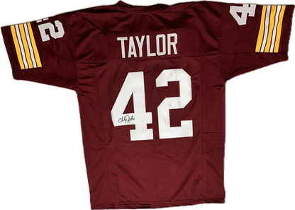 Charley Taylor Custom Washington Autographed Football Jersey (JSA)