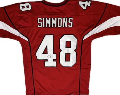 Isaiah Simmons Custom Arizona Autographed Football Red Jersey (JSA & PIA)