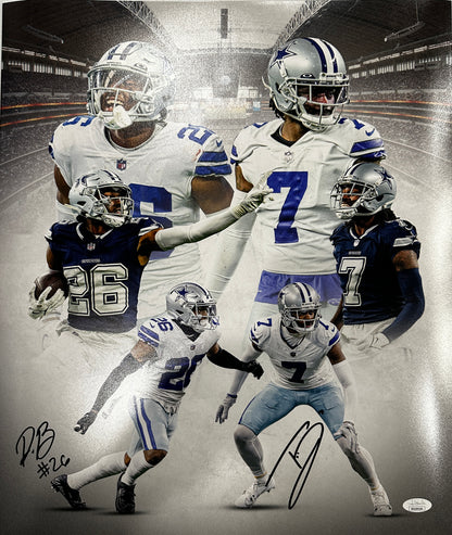 Trevon Diggs and DaRon Bland Signed 16x20