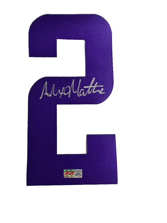 Alexander Mattison Autographed VikingsPurple Signed Tackle Twill Jersey NUMBER (PIA)