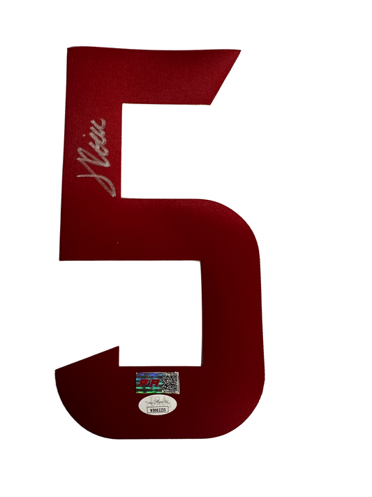 Jalen Pitre Autographed Houston Red Signed Tackle Twill Jersey NUMBER (PIA)