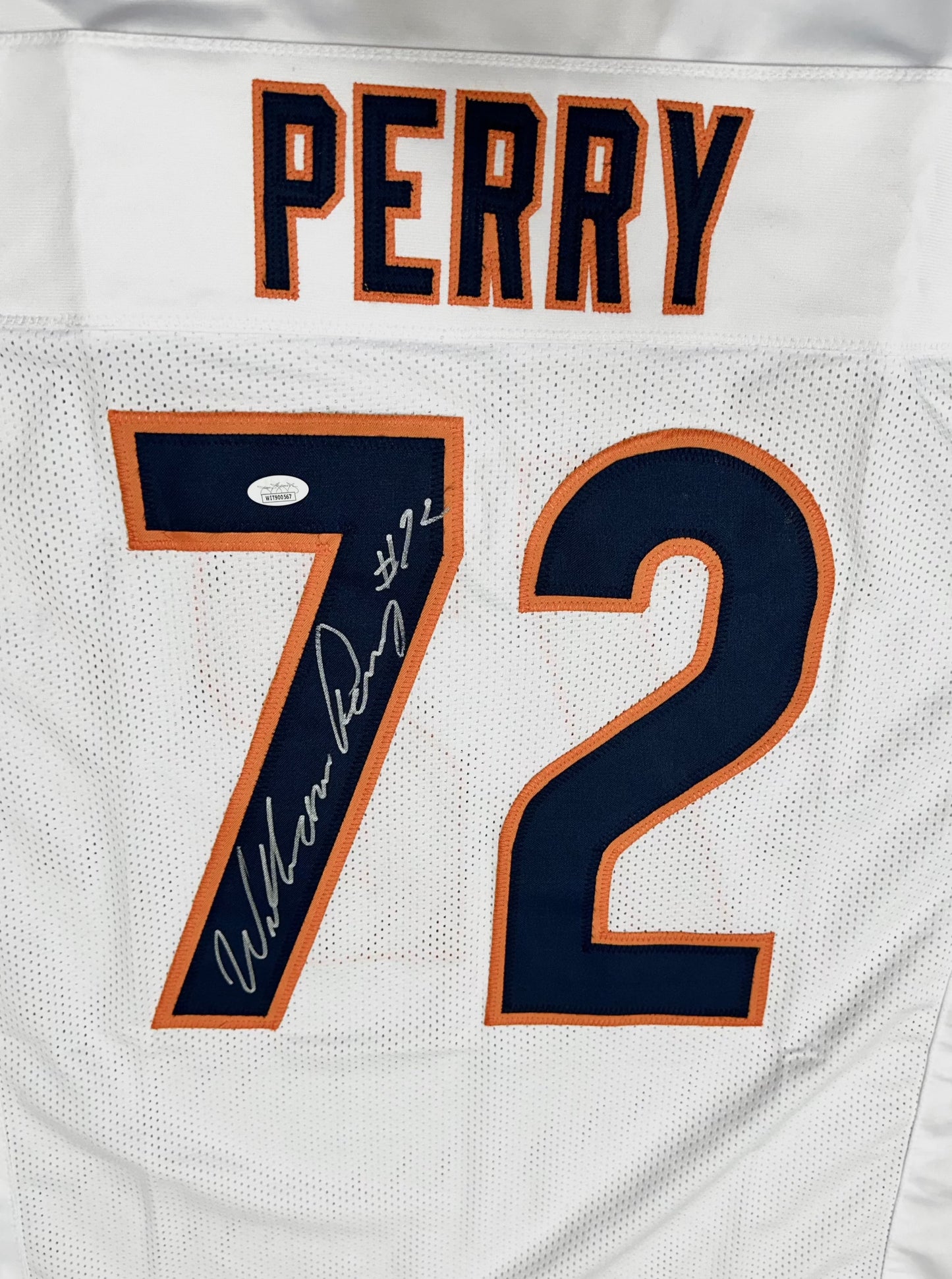 William "The Fridge" Perry Signed Chicago Custom White Autographed Football Jersey (PIA/JSA)