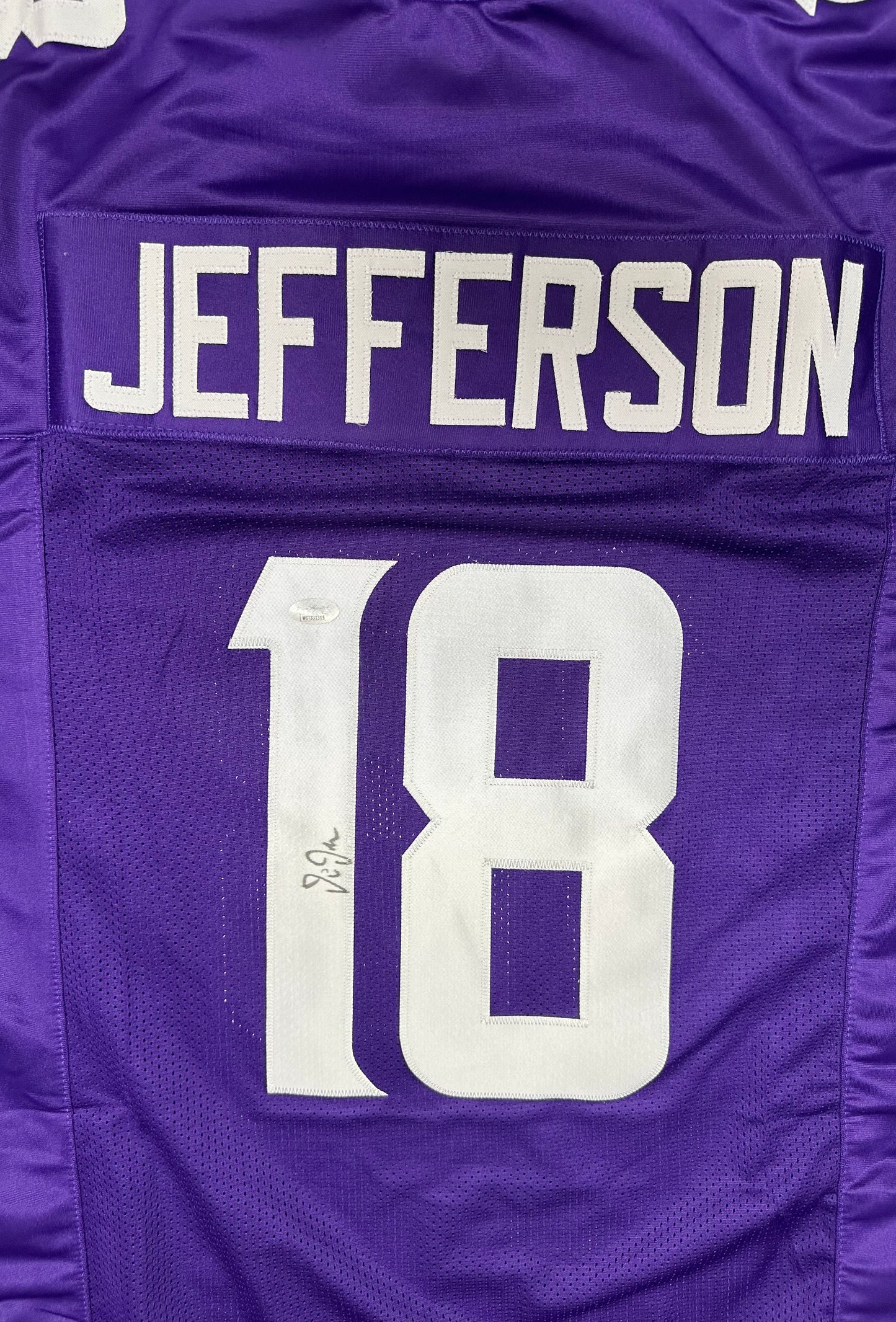 Justin Jefferson Signed Custom Purple Minnesota Football Jersey (JSA)
