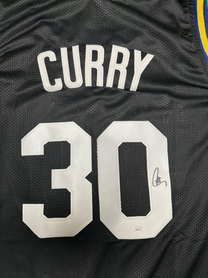 Stephen Curry Autographed Golden State Custom Black Jersey (JSA)
