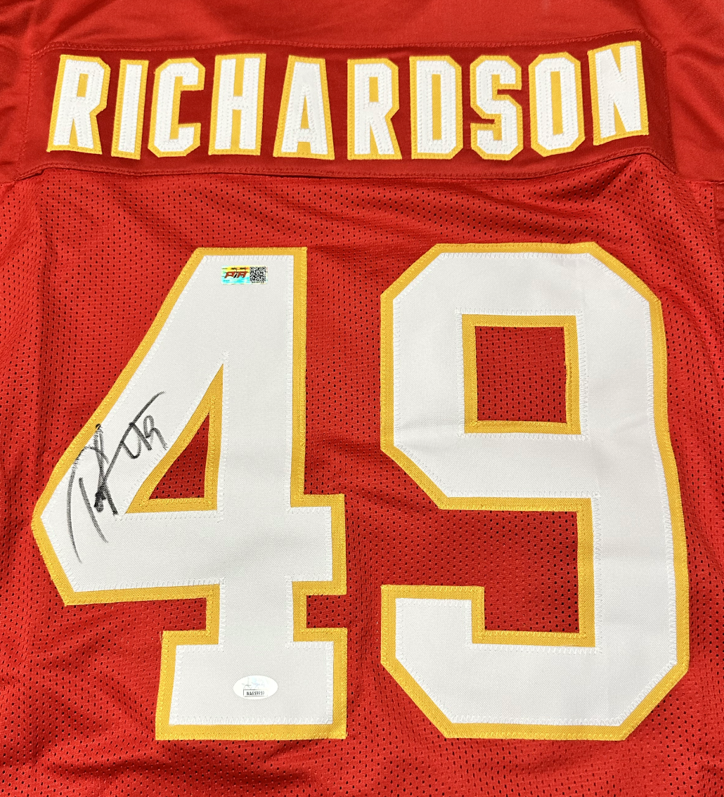 Tony Richardson Custom Kansas City Autographed Football Jersey (PIA/JSA)