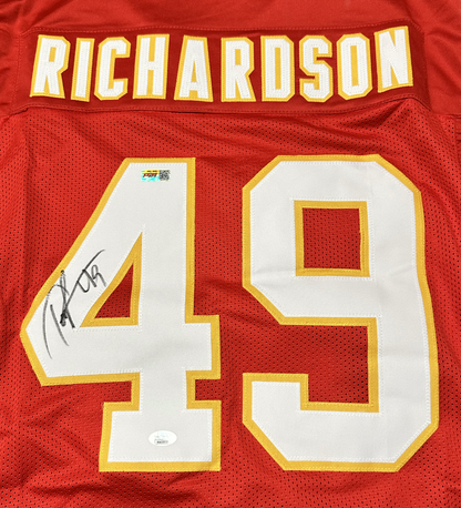 Tony Richardson Custom Kansas City Autographed Football Jersey (PIA/JSA)