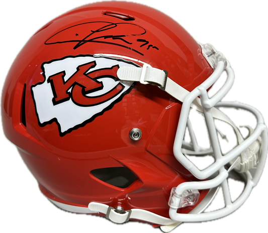 Chris Jones Kansas City Full Size Home Speed Football Helmet (PIA)