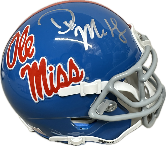 Dk Metcalf Ole Miss Signed Mini Football Helmet (JSA)