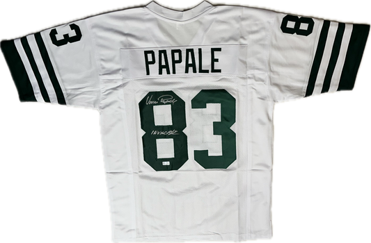 Vince Papale Custom Philadelphia White Autographed Football Jersey (PIA)