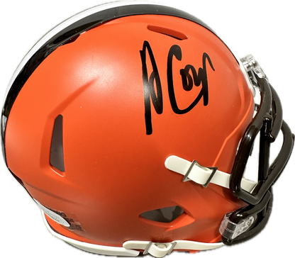 Amari Cooper Cleveland Speed Signed Mini Football Helmet PIA JSA