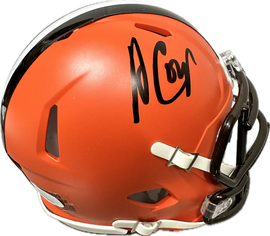 Amari Cooper Cleveland Speed Signed Mini Football Helmet PIA JSA