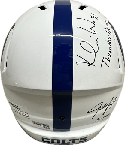 Moore/Willis/Leonard/Blackmon Colts Signed Indianapolis  Full Size Football Helmet (JSA)