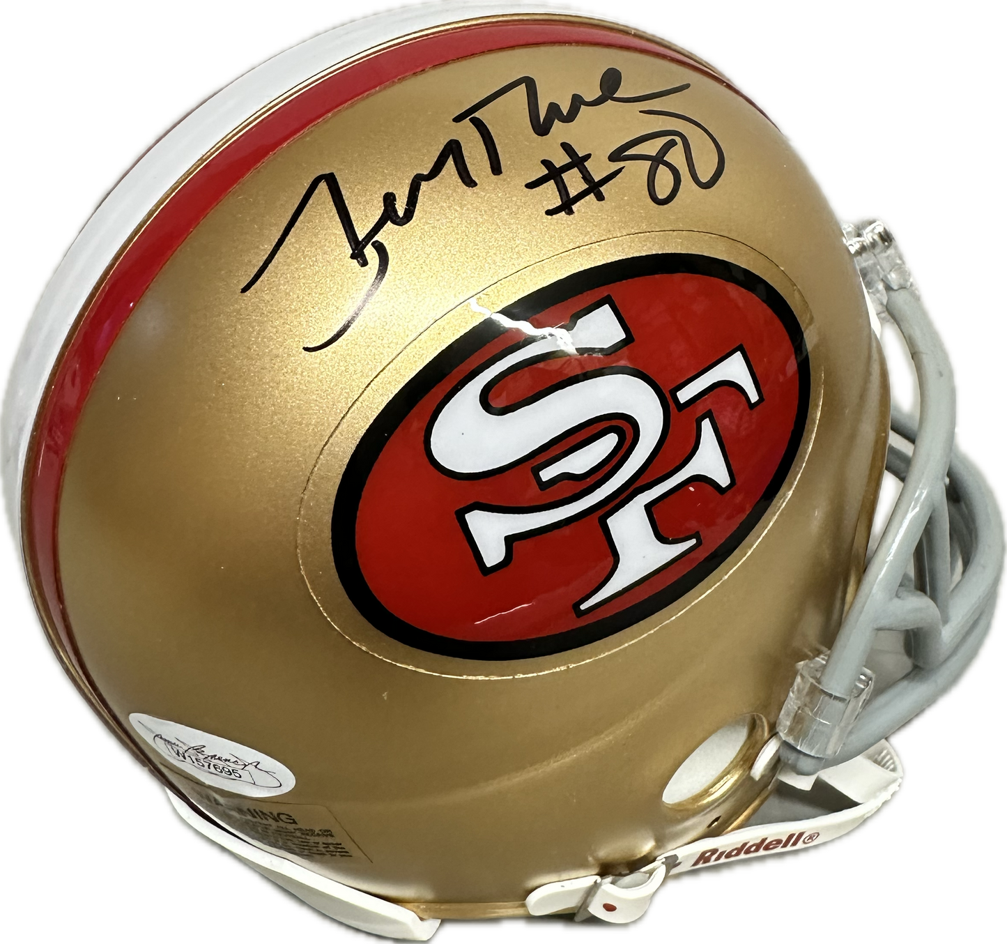 Jerry Rice Signed San Fran Speed Mini Football Helmet (PIA/JSA)