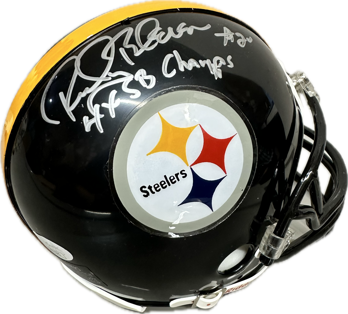 Rocky Bleier Pittsburgh Signed Mini Football Helmet (JSA) 4xSB Champs