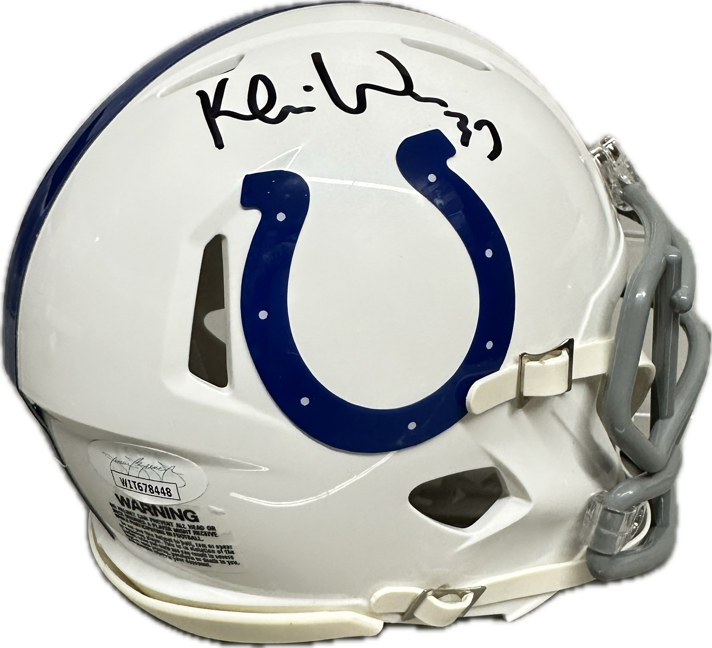 Karis Willis Indianapolis White Mini Football Helmet (JSA)