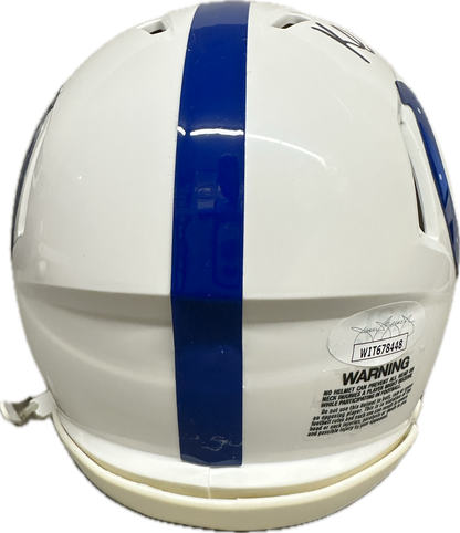 Karis Willis Indianapolis White Mini Football Helmet (JSA)