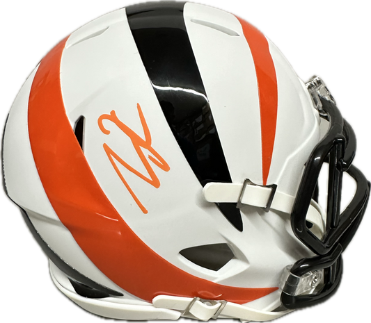 Tee Higgins Cincinnati Lunar Mini Football Helmet (JSA)