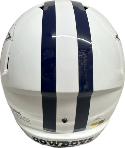 Trevon Diggs "11 INTs" and Everson Walls Signed Full Size White Helmet Football Helmet (JSA)