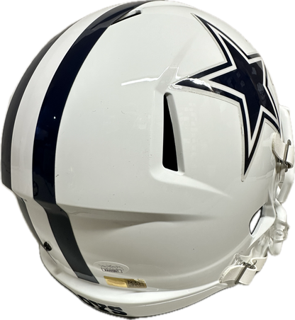 Trevon Diggs "11 INTs" and Everson Walls Signed Full Size White Helmet Football Helmet (JSA)