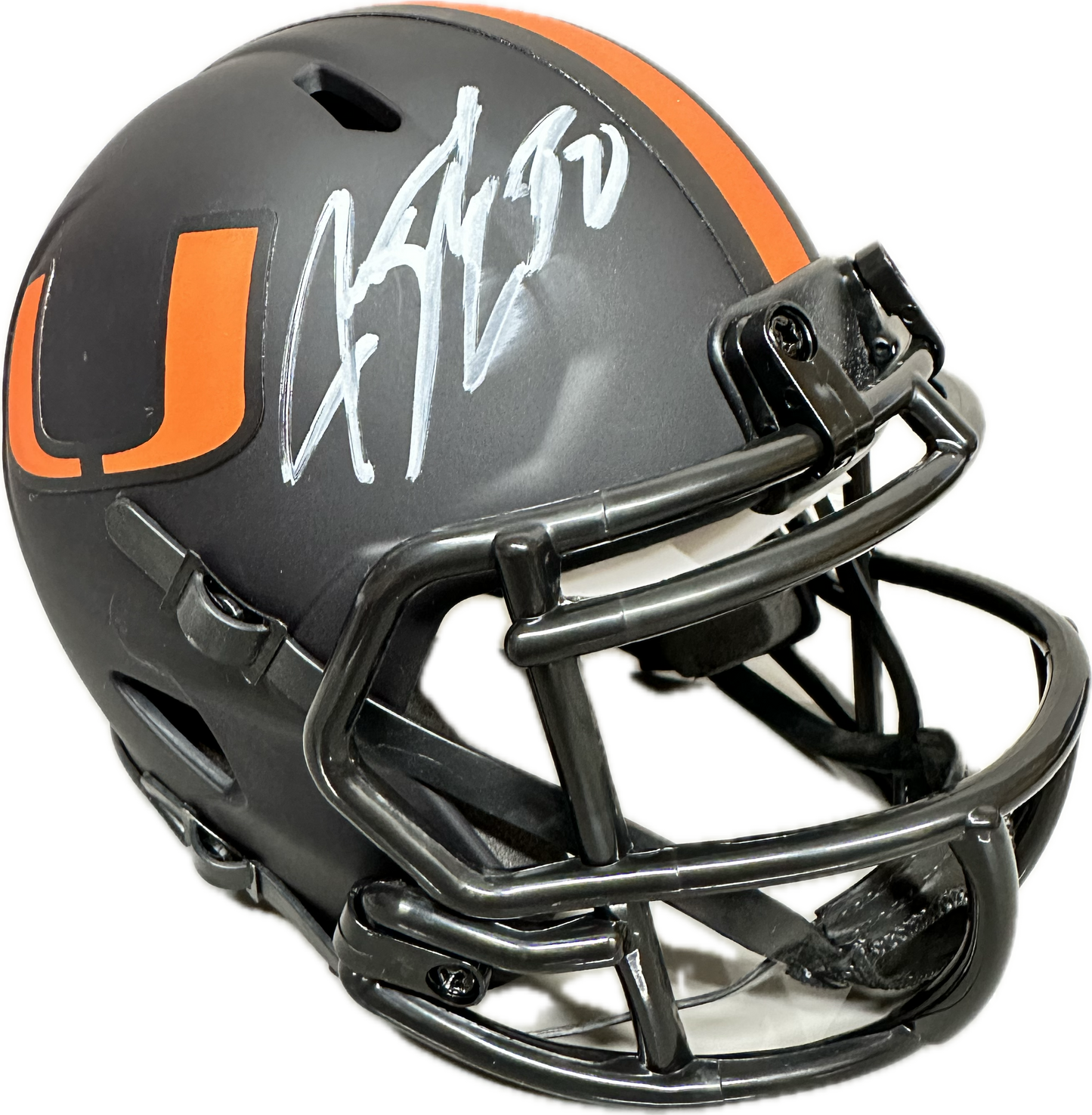 Jeremy Shockey Miami Univ. Eclipse Signed Mini Football Helmet (JSA)