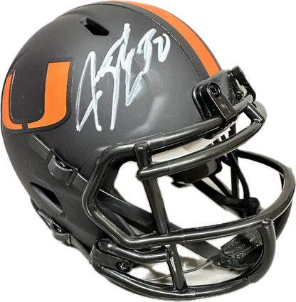 Jeremy Shockey Miami Univ. Eclipse Signed Mini Football Helmet (JSA)