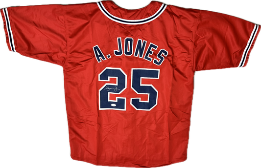Andruw Jones Signed Custom Atlanta Autographed Baseball Jersey (JSA)