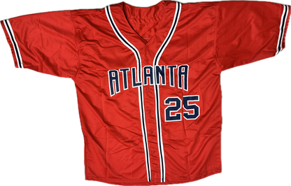 Andruw Jones Signed Custom Atlanta Autographed Baseball Jersey (JSA)