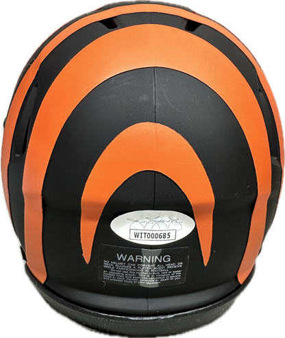 Tee Higgins Cincinnati Eclipse Mini Football Helmet (JSA)