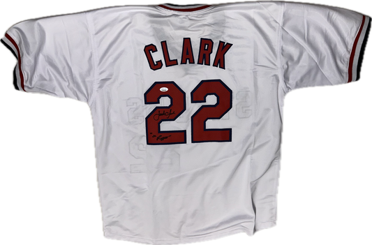 Jack Clark Signed Custom St. Louis Autographed Baseball Jersey (JSA)