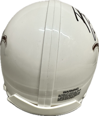 Texas White Signed Mini Football Helmet (JSA)
