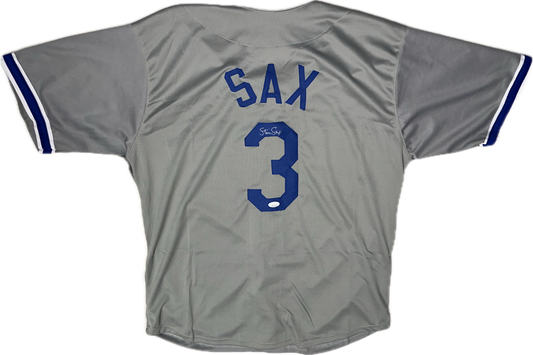 Steve Sax Signed Custom Los Angeles Baseball Jersey (JSA)