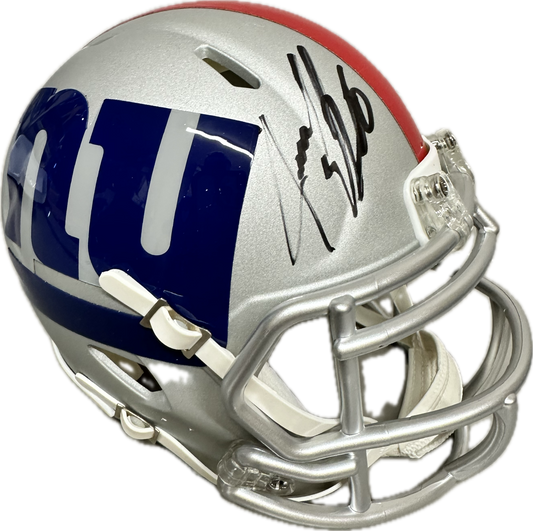 Jeremy Shockey New York AMP Mini Football Helmet (JSA)