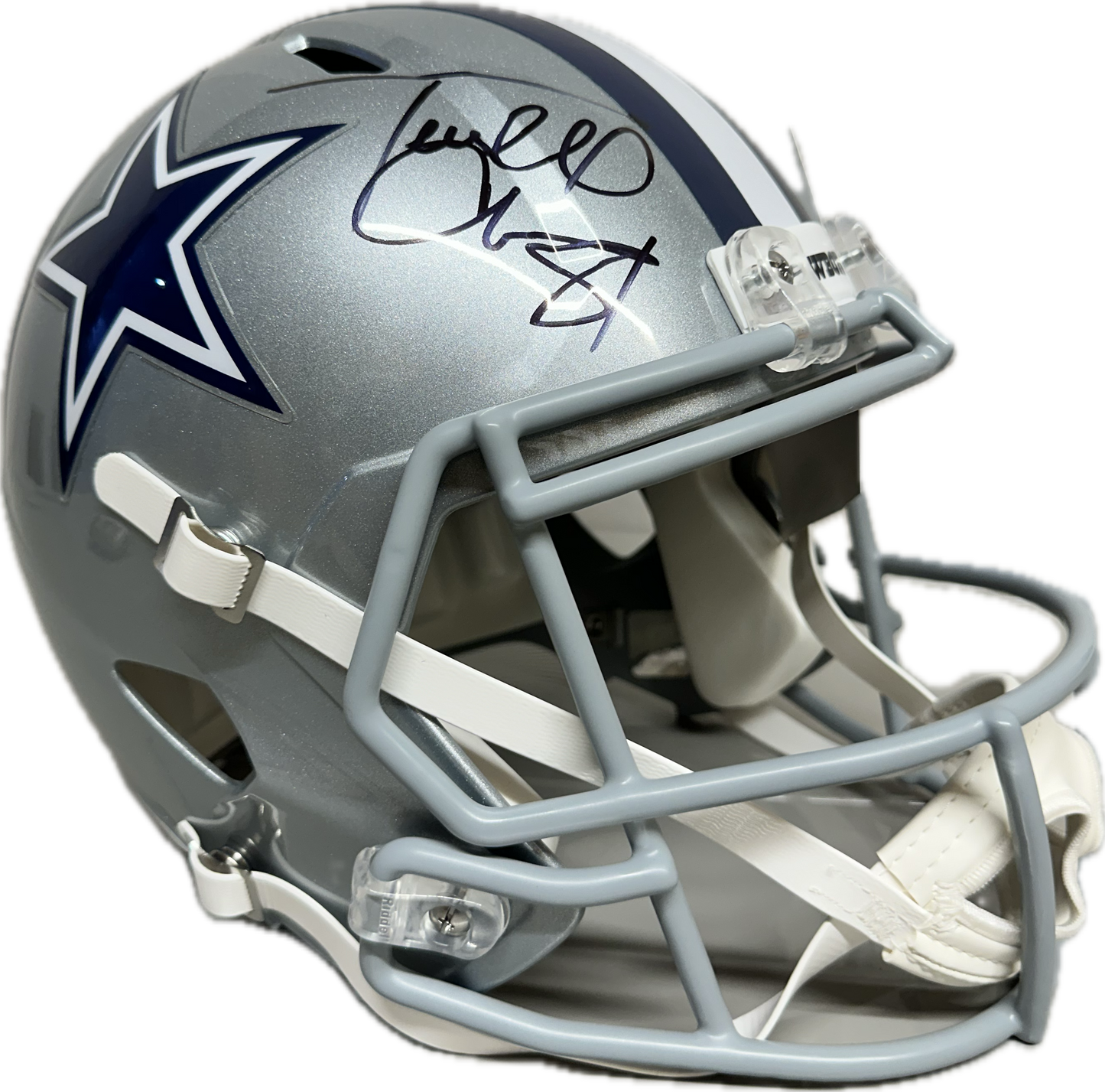 Terrell Owens "Getcha Popcorn Ready" Inscription Dallas Full Size Football Helmet (JSA)